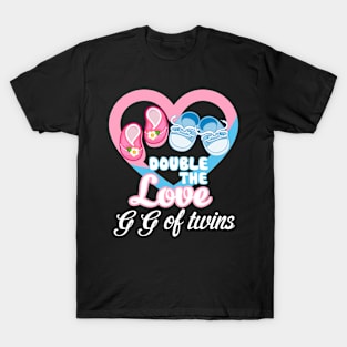 Double The Love Auntie Of Twins Shirt Twins Aunt Gifts G G of twins T-Shirt